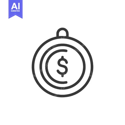Popular premium asset: Minimalist Dollar Coin Icon: Clean Line Art on White Background
