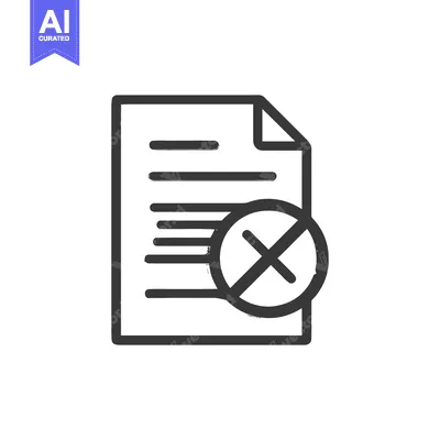 Download Contract Delete Icon Line Art Icon  2411 Vector Graphic