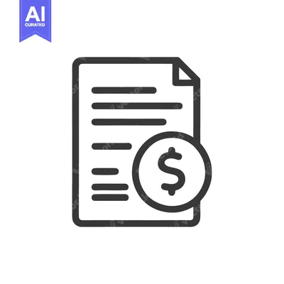 Download Financial Document Icon: Dollar Sign on Paper, Business Transaction Sy Vector Graphic