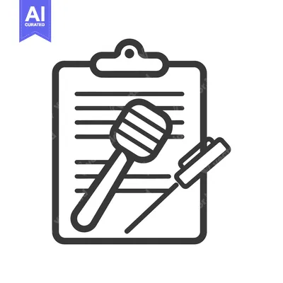 Premium design asset: A clipboard with writing tools and a honeycomb shaped object