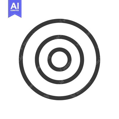 Aset desain premium: Concentric Circles: Minimalist Graphic Design in Black and White