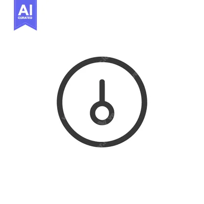 Premium design asset: Minimalist Timer Icon: Simple Black Outline on White Background