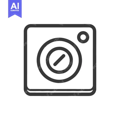 Aset premium populer: Minimalist Camera Icon: Rounded Square with Lens and Flash