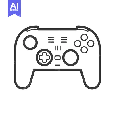 Popular premium asset: Detailed black and white illustration depicts a gaming controller grap