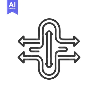 Complex Flow: Abstract Arrow Network with Central Loop and Diverging P