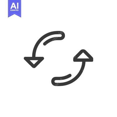 Aset premium populer: Circular Arrows: A Simple Graphic Symbolizing Rotation and Exchange