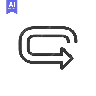 Double-lined U-turn Arrow: Simple, Modern Icon on White Background