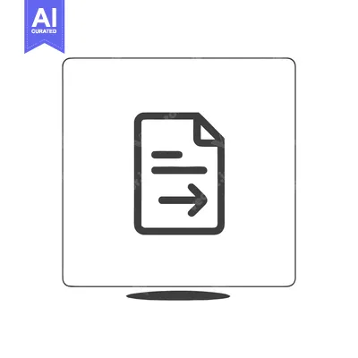 Aset premium populer: Minimalist Send File Icon: Document with Arrow in Square Frame