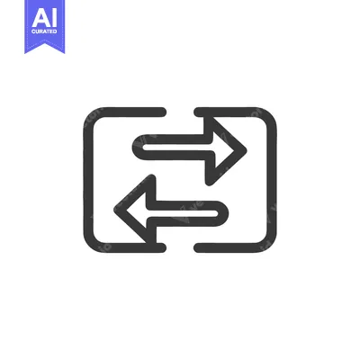 Aset premium populer: Exchange Icon: Two Arrows in Opposite Directions within Rounded Square
