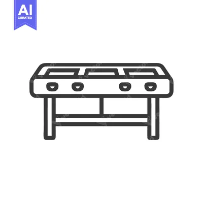 Popular premium asset: Foosball Table Icon: Minimalist Line Art for Game Room Decor