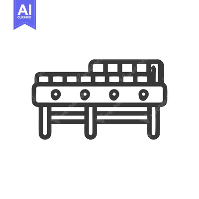 Aset premium populer: Minimalist Foosball Table Icon: Game Room, Recreation, Sport