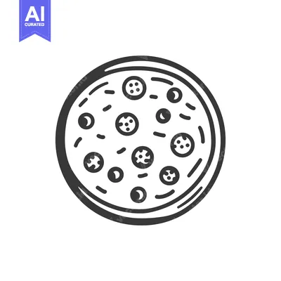 Aset premium populer: A circular illustration of a pizza with various toppings shown