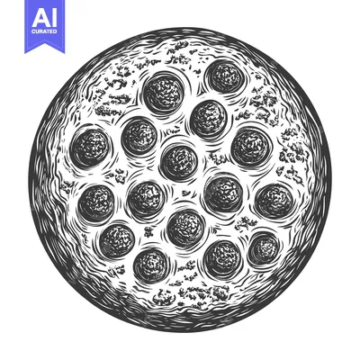 Aset premium populer: A Top View of a Meatball Pizza