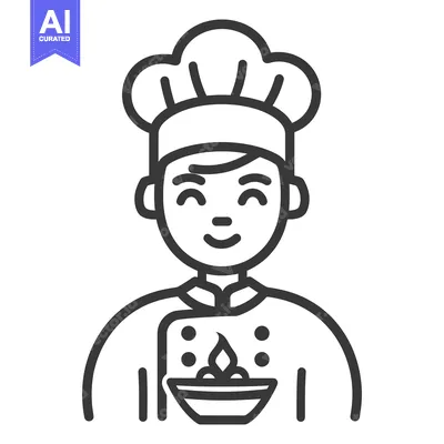 Popular premium asset: A smiling chef holding a bowl of delicious food gracefully