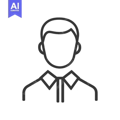 Aset premium populer: An illustration of a person with a simplified head and shoulders