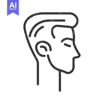 Popular premium asset: A simple minimalist line drawing of a human profile