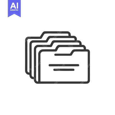 Aset premium populer: Stacked Folders Icon: Organized Data, File Management, Minimalist Desi