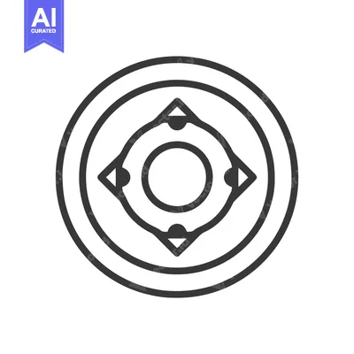 Popular premium asset: Minimalist Compass Rose Icon: Circular Navigation Symbol with Directio