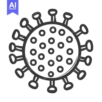 Premium design asset: An illustration of a virus with a spiky exterior appearance