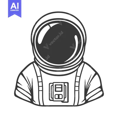 Aset desain premium: Illustration depicting a spaceman wearing a futuristic spacesuit in gr