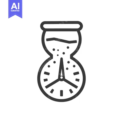 Aset premium populer: An hourglass icon illustrating time measurement and its passage in his
