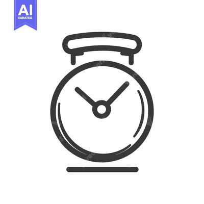 Aset desain premium: An alarm clock icon depicting the passage of time and deadlines