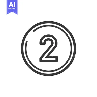 Aset desain premium: Counter 2 Icon Line Art Icon  2491