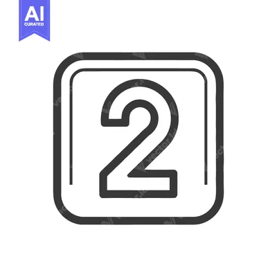 Premium design asset: Counter 2 Icon Line Art Icon  2494