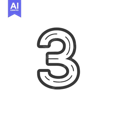 Popular premium asset: Counter 3 Icon Line Art Icon  2497