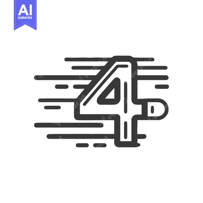 Popular premium asset: Counter 4 Icon Line Art Icon  2499