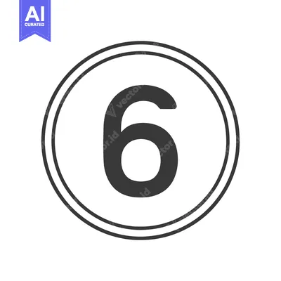 Popular premium asset: Counter 6 Icon Line Art Icon  2504