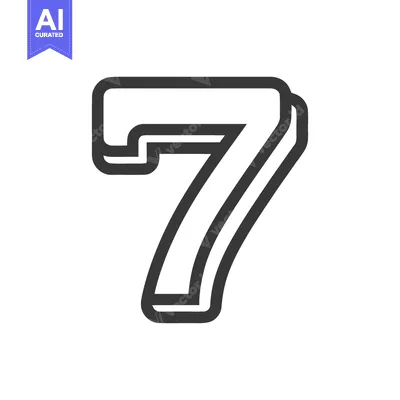 Aset premium populer: Counter 7 Icon Line Art Icon  2508