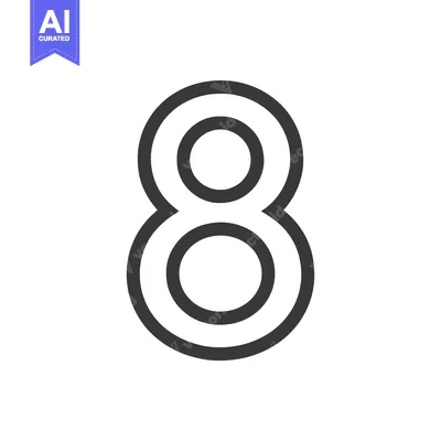 Premium design asset: Counter 8 Icon Line Art Icon  2511