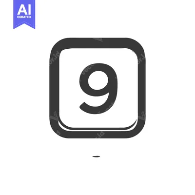 Aset premium populer: Counter 9 Icon Line Art Icon  2515