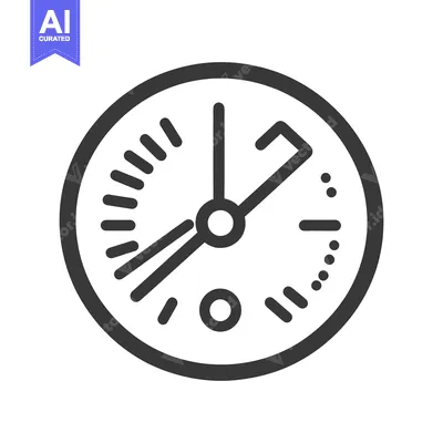 A simple monochrome image of an analog clock with hands