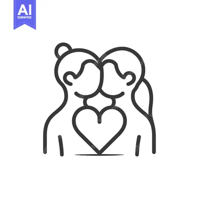 Aset premium populer: Couple in love, sharing a heart as a symbol of unity