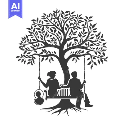 Popular premium asset: Couple Sitting on a Swing Underneath a Tree