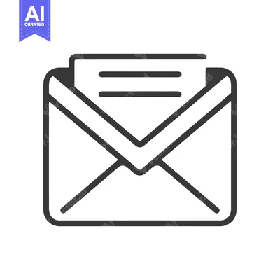 Aset premium populer: A simple line drawing shows an open envelope with letter inside