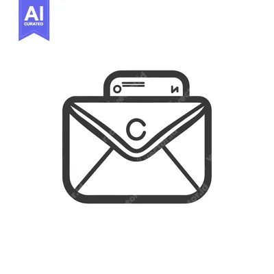 Aset premium populer: A simple vector illustration of a sealed envelope and a card