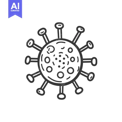 A simple illustration of a microscopic spherical viral particle