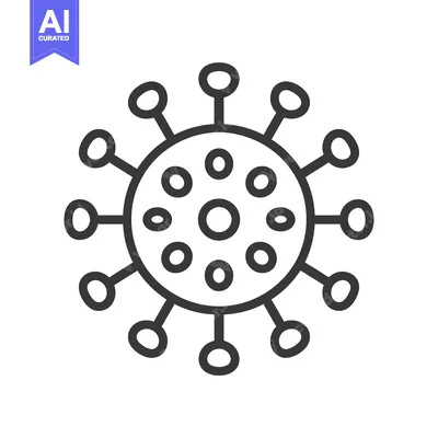 A Vector Illustration Depicting a Circular Biological Microorganism