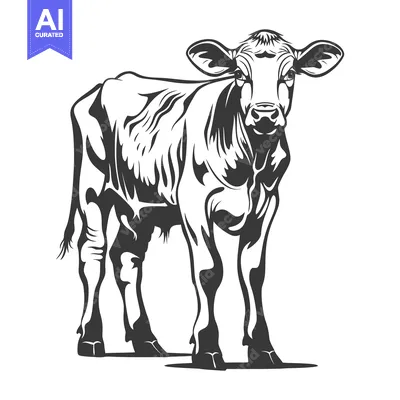 Popular premium asset: A detailed illustrated depiction of a young bovine calf animal