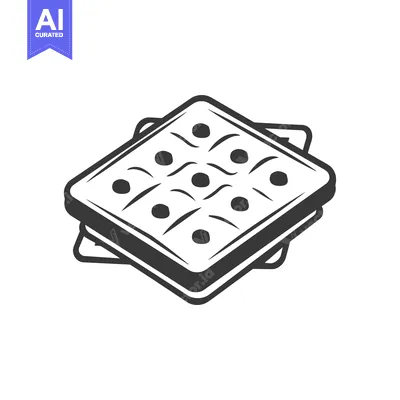 Popular premium asset: A stack of square crackers shown from an angled perspective