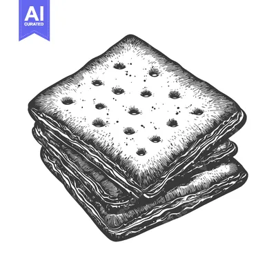 Popular premium asset: Stack of square crackers a delicious snack