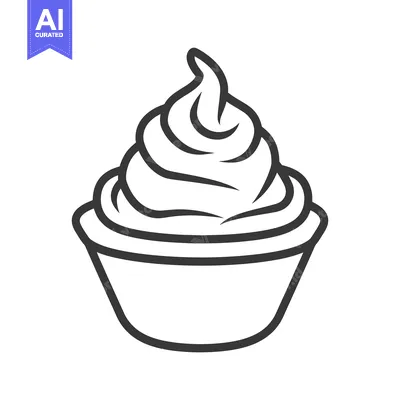 Aset premium populer: A delicious looking dessert with swirled cream in a cup