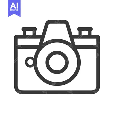 Aset desain premium: A simple illustrative outline of a digital camera device