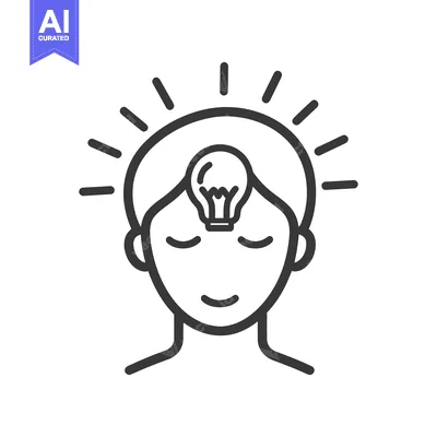 Aset premium populer: A person with an illuminating lightbulb representing an idea
