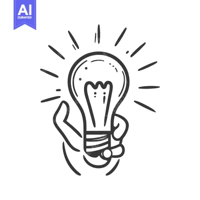 Aset premium populer: A hand grasping an illuminated lightbulb to show an idea