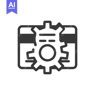 Aset desain premium: Credit Card with Gear Icon: Financial Technology and Settings Concept