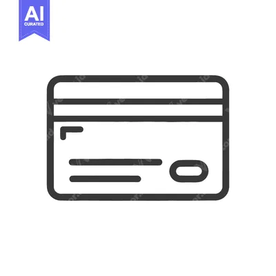 Aset desain premium: Minimalist Credit Card Icon: Financial Transactions, Payment Method, L